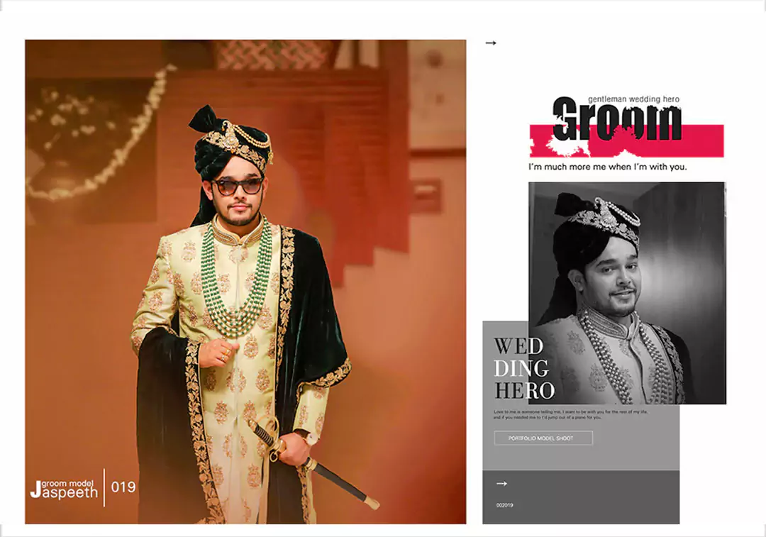 Bride Groom portrait DM photo album